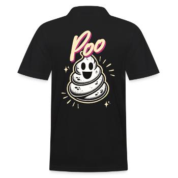 Drôle de caca tas fantôme caca au lieu de boo - Polo Homme - noir - Dos - Kai (181cm)