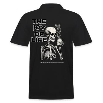 Café La joie de vivre Drôle d’amateur de café - Polo Homme - noir - Dos - Kai (181cm)