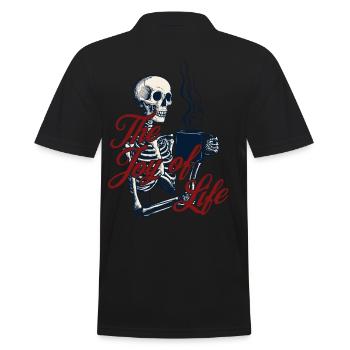 Déguisement effrayant d’un amateur de café drôle - Polo Homme - noir - Dos - Kai (181cm)