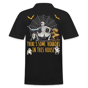 Il y a des horreurs dans cette maison Lustiger Spruch - Polo Homme - noir - Dos - Kai (181cm)