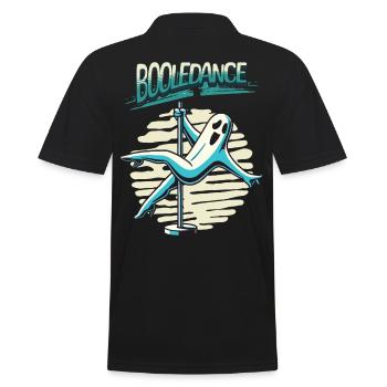 Lustiger Boole-dance Spruch Pole Dance Gespenst - Männer Poloshirt - Schwarz - Hinten - Kai (181cm)
