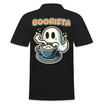 Boorista Café Drôle Disant Halloween - Polo Homme - noir - Dos - Kai (181cm)