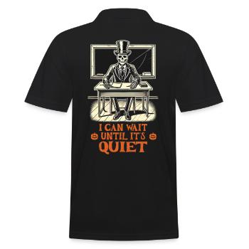 Drôle d’enseignant Halloween disant que peut attendre - Polo Homme - noir - Dos - Kai (181cm)