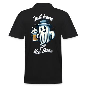 Drôle de fantôme d’Halloween ici pour l’alcool - Polo Homme - noir - Dos - Kai (181cm)