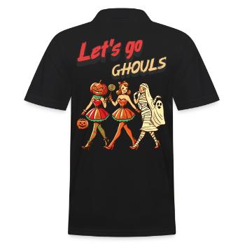 Drôle de fille d’Halloween Let’s Go Ghouls - Polo Homme - noir - Dos - Kai (181cm)