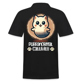 Tenue drôle d’Halloween avec des chats fantômes mignons - Polo Homme - noir - Dos - Kai (181cm)