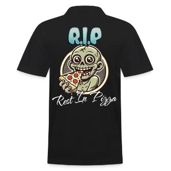 Rest In Pizza Drôle d’amateur de pizza Dire - Polo Homme - noir - Dos - Kai (181cm)