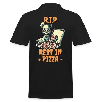 Rest In Pizza Drôle d’amateur de pizza Dire - Polo Homme - noir - Dos - Kai (181cm)