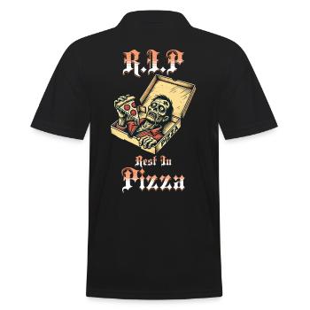 Rest In Pizza Drôle d’amateur de pizza Dire - Polo Homme - noir - Dos - Kai (181cm)