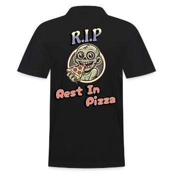 Rest In Pizza Drôle d’amateur de pizza Dire - Polo Homme - noir - Dos - Kai (181cm)