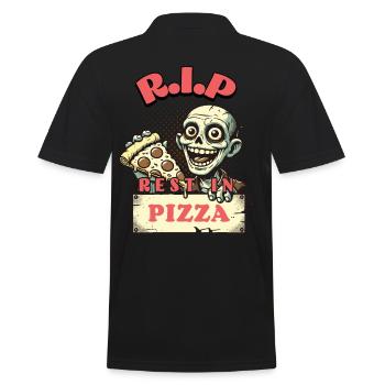 Rest In Pizza Drôle d’amateur de pizza Dire - Polo Homme - noir - Dos - Kai (181cm)