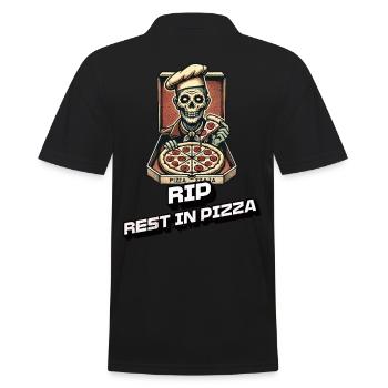 Rest In Pizza Drôle d’amateur de pizza Dire - Polo Homme - noir - Dos - Kai (181cm)