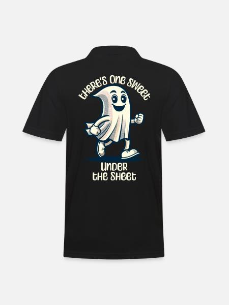 Funny Ghost Disguise Halloween Outfit - Men's Polo Shirt - black