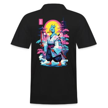 Samouraï Canard Esthétique Vaporwave Style Japon Art - Polo Homme - noir - Dos - Kai (181cm)