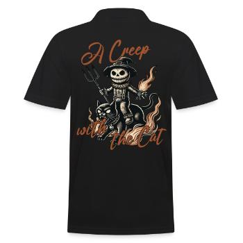 Halloween : Une aventure effrayante avec le chat - Polo Homme - noir - Dos - Kai (181cm)