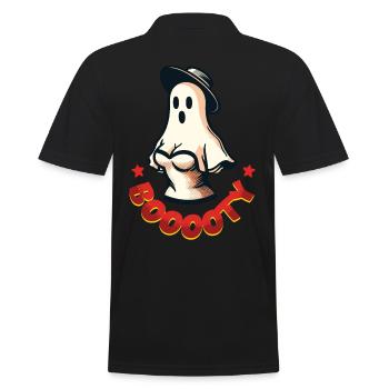 Drôle Halloween Vintage Rétro Booty Ghost Fun - Polo Homme - noir - Dos - Kai (181cm)