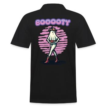 Lustiges Halloween Booty Cowboy Girl Geist - Männer Poloshirt - Schwarz - Hinten - Kai (181cm)