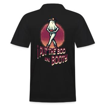 Lustiges Halloween Girl: I Put The Boo In Booty - Männer Poloshirt - Schwarz - Hinten - Kai (181cm)