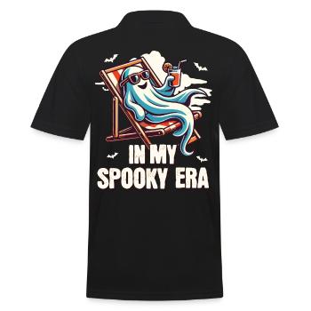 gHalloween Geist In Meiner Spooky Ära - Männer Poloshirt - Schwarz - Hinten - Kai (181cm)