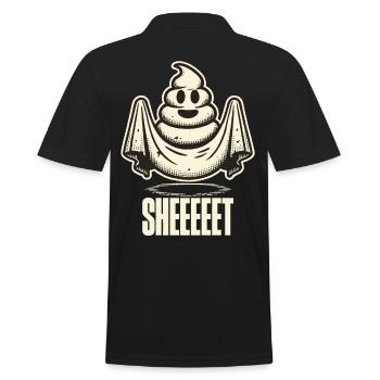 Halloween Kackhaufen Gespenst Sheet Spaß - Männer Poloshirt - Schwarz - Hinten - Kai (181cm)