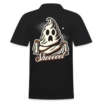 Halloween Kacke Sheet Geist Spaß - Männer Poloshirt - Schwarz - Hinten - Kai (181cm)