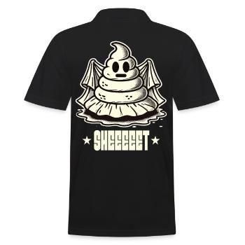 Halloween Kackhaufen Gespenst Sheet - Männer Poloshirt - Schwarz - Hinten - Kai (181cm)