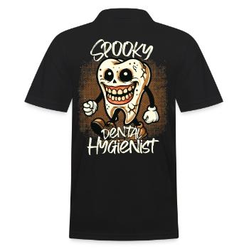 Spooky Zahnhygieniker Halloween Zahn - Männer Poloshirt - Schwarz - Hinten - Kai (181cm)
