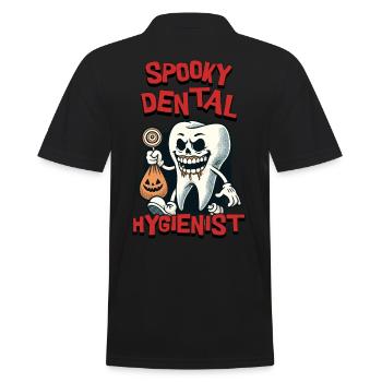 Motif d’Halloween d’hygiéniste dentaire effrayant - Polo Homme - noir - Dos - Kai (181cm)