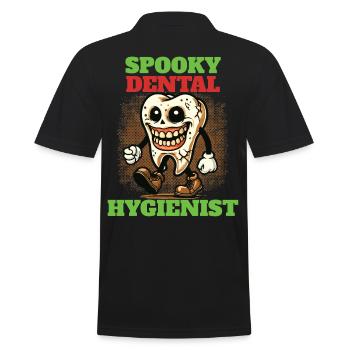 Spooky Dental Hygienist Halloween Abenteuer - Männer Poloshirt - Schwarz - Hinten - Kai (181cm)