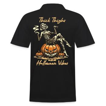 Lustiges Halloween Mit Thick Thighs Und Halloween - Männer Poloshirt - Schwarz - Hinten - Kai (181cm)