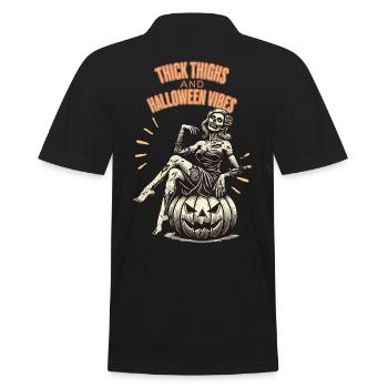 Halloween amusant : cuisses épaisses et vibrations - Polo Homme - noir - Dos - Kai (181cm)