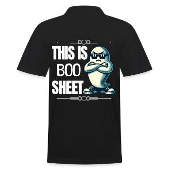 Drôle de fantôme d’Halloween 'This Is Boo Sheet' - Polo Homme - noir - Dos - Kai (181cm)