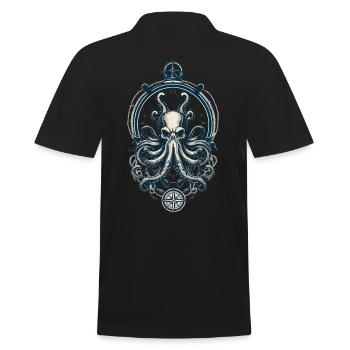 Octopus Sea Monster Pêcheur Voilier Capitaine de mer - Polo Homme - noir - Dos - Kai (181cm)