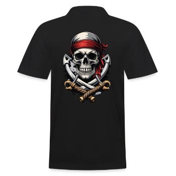 Drapeaux de pirate crâne Jolly Roger costume de pirate - Polo Homme - noir - Dos - Kai (181cm)