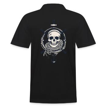 Drapeaux de pirate crâne Jolly Roger costume de pirate - Polo Homme - noir - Dos - Kai (181cm)