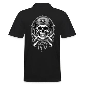 Drapeaux de pirate crâne Jolly Roger costume de pirate - Polo Homme - noir - Dos - Kai (181cm)