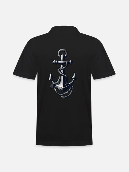 Aesthetic Anchor Design - Men's Polo Shirt - black