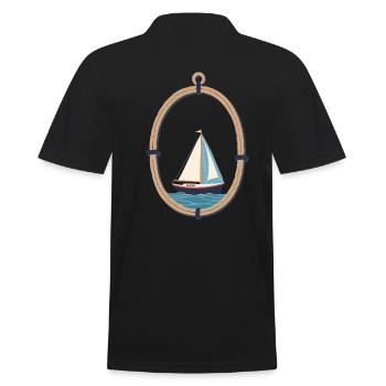 Marins Aventure Navigation maritime - Polo Homme - noir - Dos - Kai (181cm)