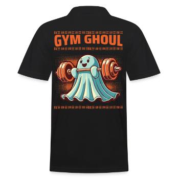 Gym Ghoul Funny Fitness Spirit Art - Men's Polo Shirt - black - Back - Kai (181cm)