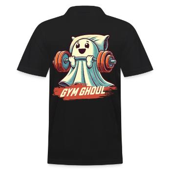 Gym Ghoul for fitness enthusiasts - Men's Polo Shirt - black - Back - Kai (181cm)
