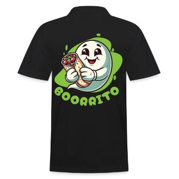 Ghost Boorrito for Burrito Lovers - Men's Polo Shirt - black - Back - Kai (181cm)