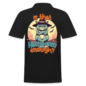 Is Halloween enough? Cat fun - Men's Polo Shirt - black - Back - Kai (181cm)