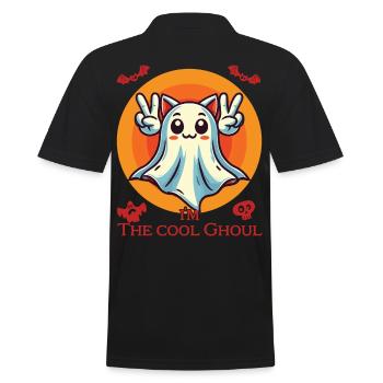 Ich Bin Der Coole Geist Halloween Spaß - Männer Poloshirt - Schwarz - Hinten - Kai (181cm)