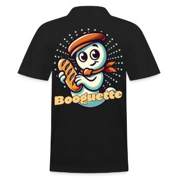 Ghost Baguette Lover Booguette - Men's Polo Shirt - black - Back - Kai (181cm)