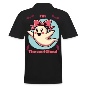 I'm The Cool Ghost Halloween Fun - Men's Polo Shirt - black - Back - Kai (181cm)