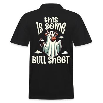 Costume de vache Halloween Humour Drôle Fantôme - Polo Homme - noir - Dos - Kai (181cm)