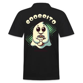 gruGespense with burrito for burrito lovers - Men's Polo Shirt - black - Back - Kai (181cm)