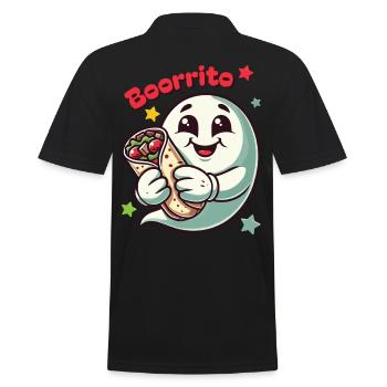 Boorrito Ghost for Burrito Fans - Men's Polo Shirt - black - Back - Kai (181cm)