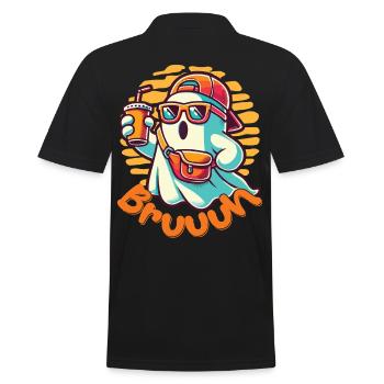 Fantôme Avec du bouillon au lieu de boo Vie fraîche - Polo Homme - noir - Dos - Kai (181cm)