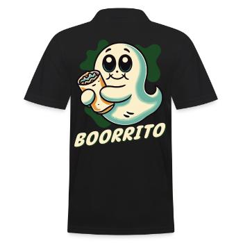 Ghost Boorrito for Burrito Lovers - Men's Polo Shirt - black - Back - Kai (181cm)